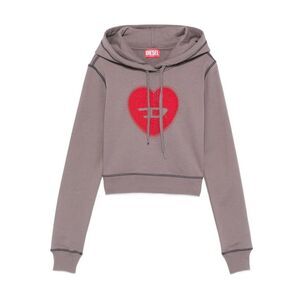 DIESEL Women's Distressed Crew Neck Ribbed Knit Sweater Women GREY Sweaters &